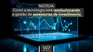 Computador mostrando gráficos relacionados à uma carteira de investimentos